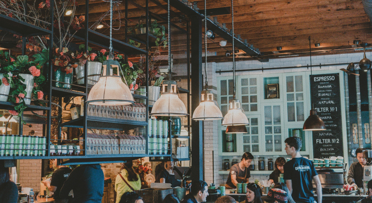 Restaurant owner managing online orders
